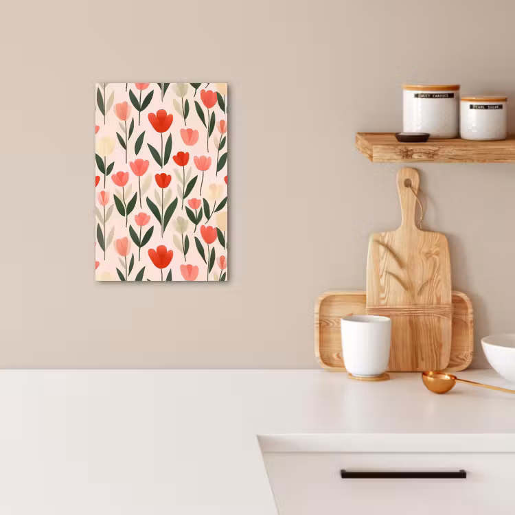 Dipinti su tela - Tulipani - Moderni - Rosa — 4