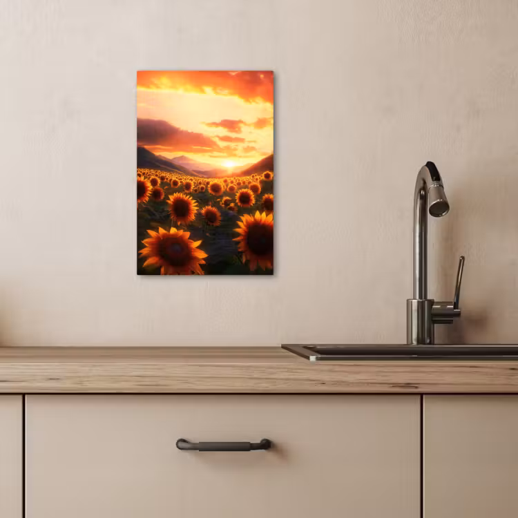 Dipinti su tela - Girasoli - Tramonto - Paesaggio — 3