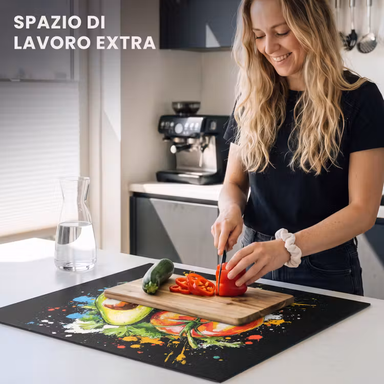 Protezione piano induzione - Pomodoro - Avocado - Pepe - Graffiti - Vernice - Moderno — 5