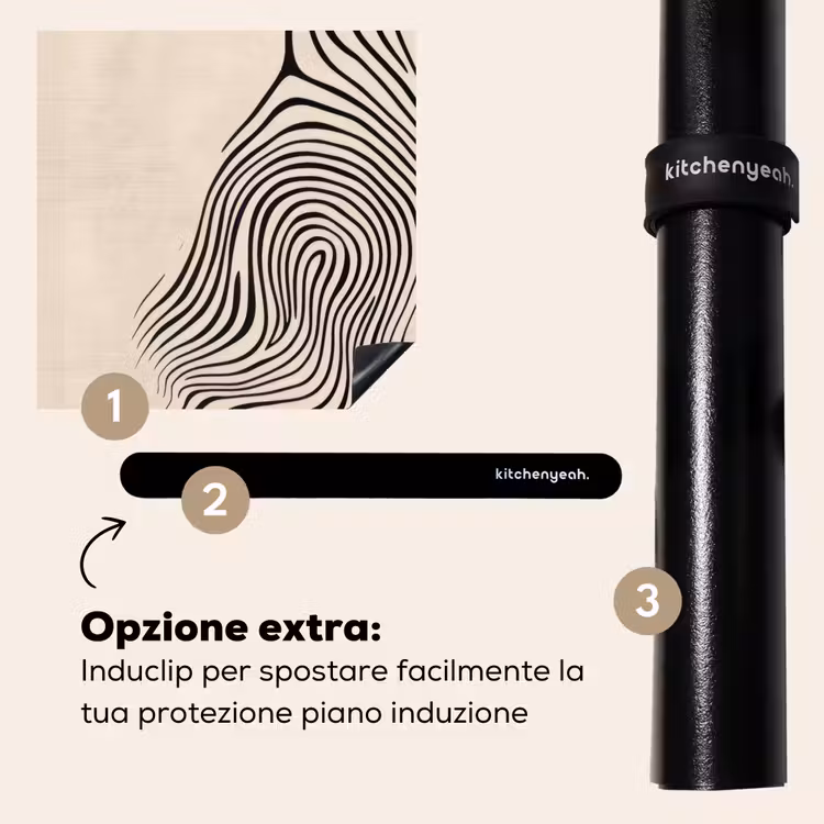 Protezione piano induzione - Linee - Astratte - Ondulate - Nero — 8