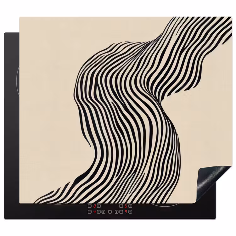 Protezione piano induzione - Ondulato - Linee - Astratto - Silhouette — 1