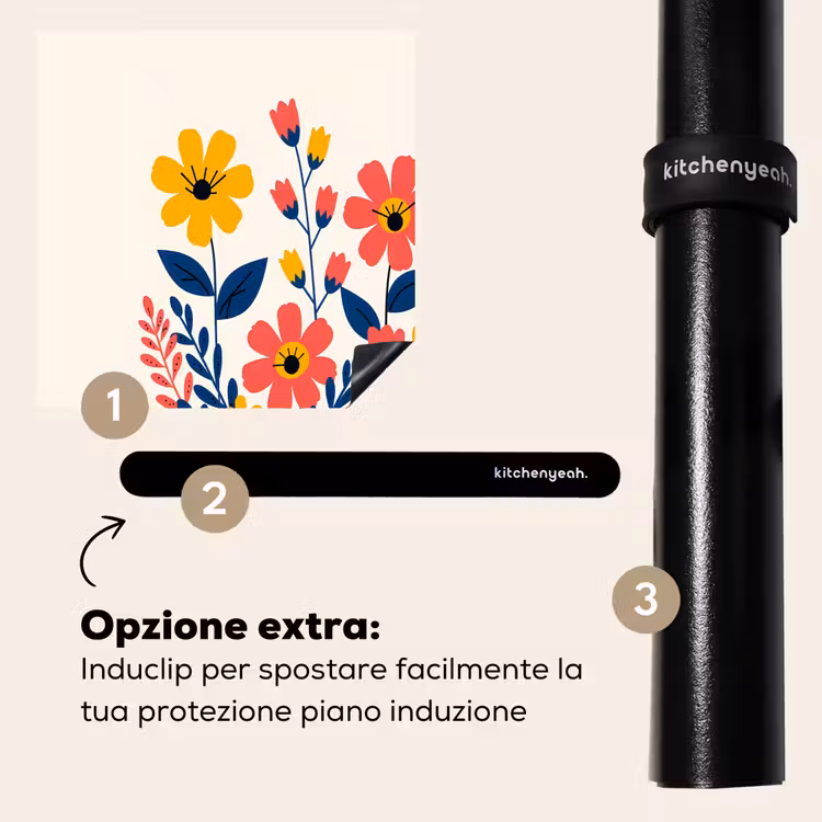 Protezione piano induzione - Illustratie - Bloemen - Bladeren - Roze — 8