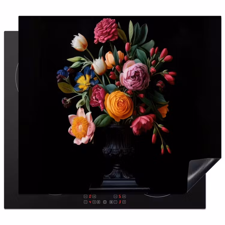Protezione piano induzione - Bouquet - Romantico - Colorato — 1