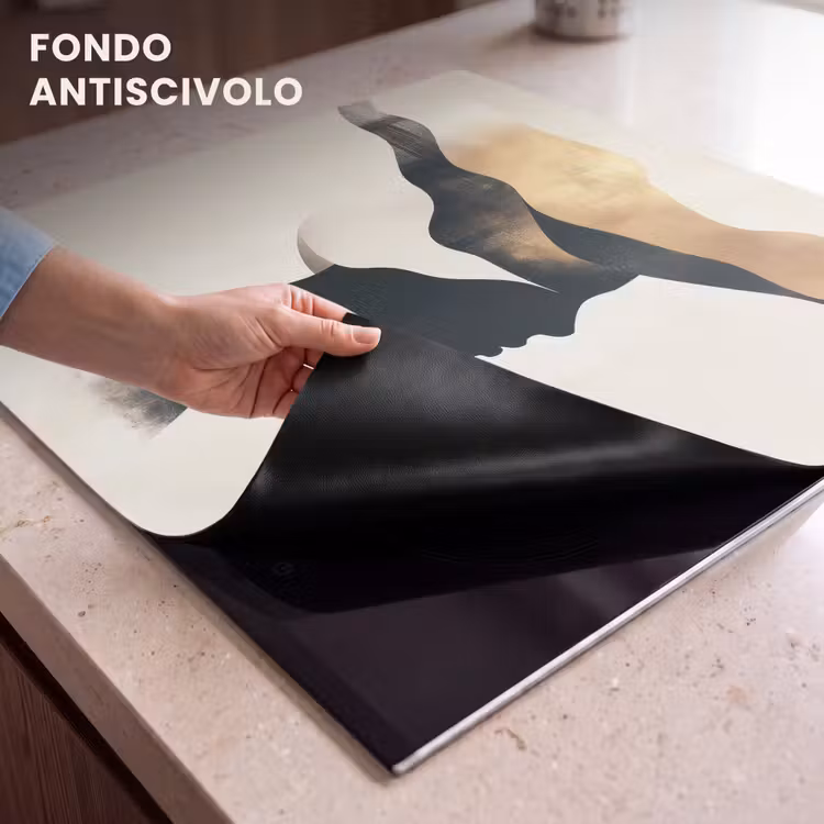 Protezione piano induzione - Donna - Onde - Nero — 6