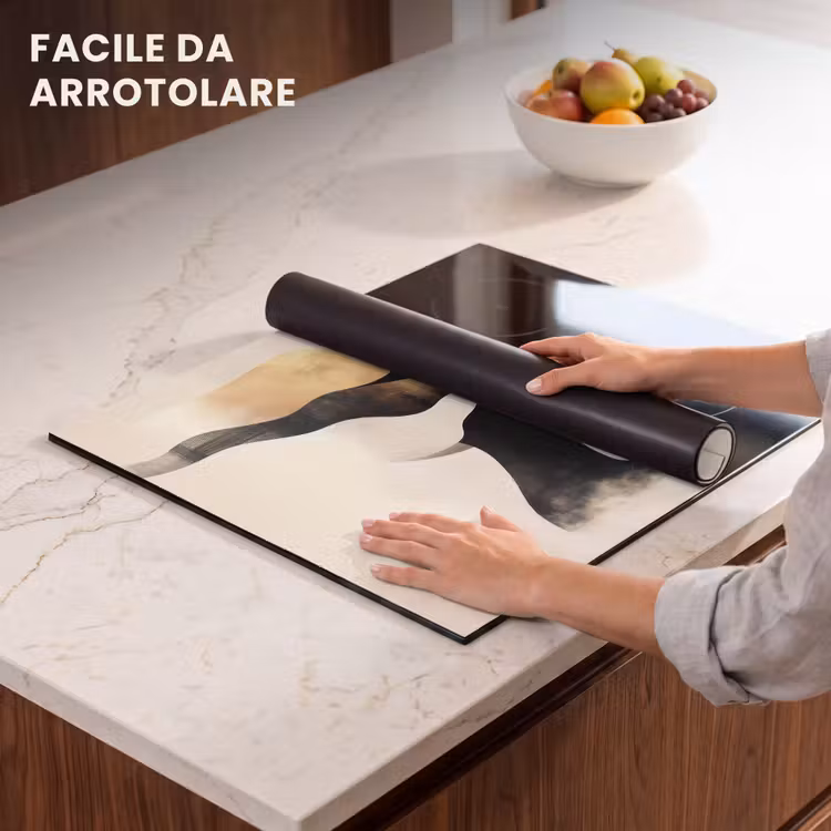 Protezione piano induzione - Donna - Onde - Nero — 7