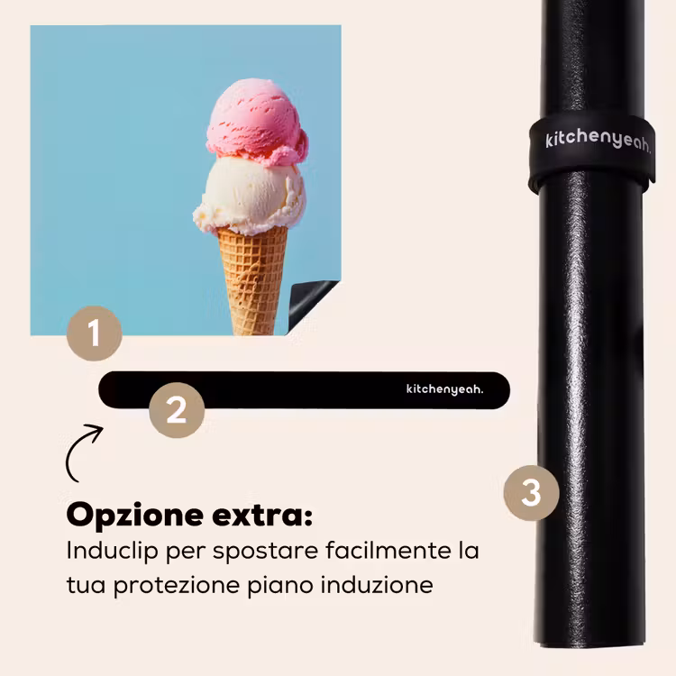 Protezione piano induzione - Gelato Scoop - cono - Blu — 8