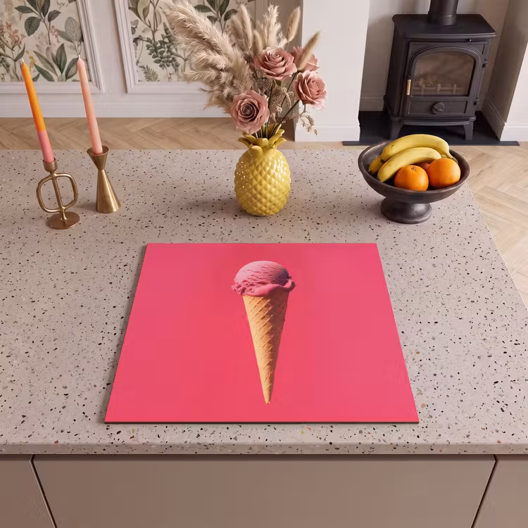 Protezione piano induzione - Paletta per gelato - Rosa - Corno — 3