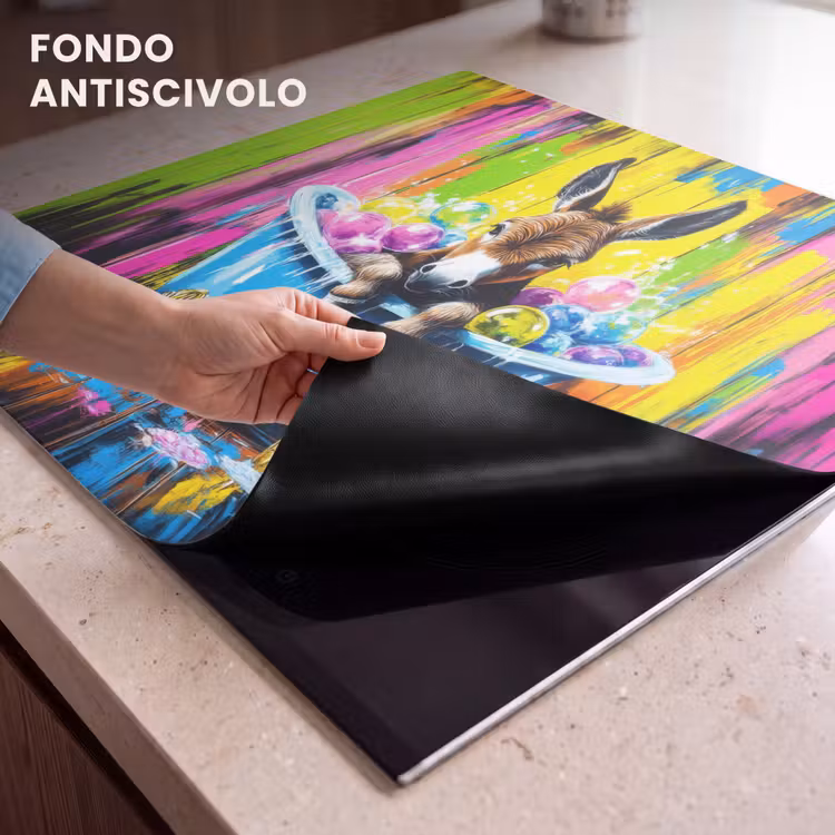 Protezione piano induzione - Asino - Vasca da bagno - Rosa - Schiuma — 6