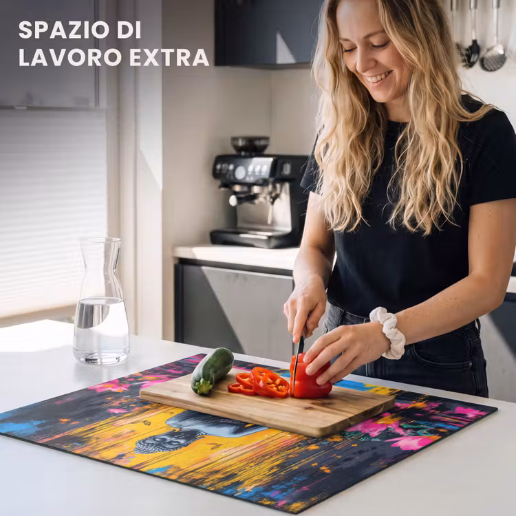 Protezione piano induzione - Buddha - Fiori - Candele - Giallo — 5