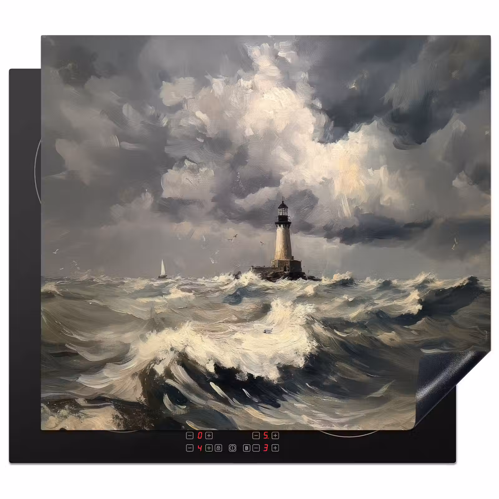 Protezione piano induzione - Faro - Onde - Tempesta — 1