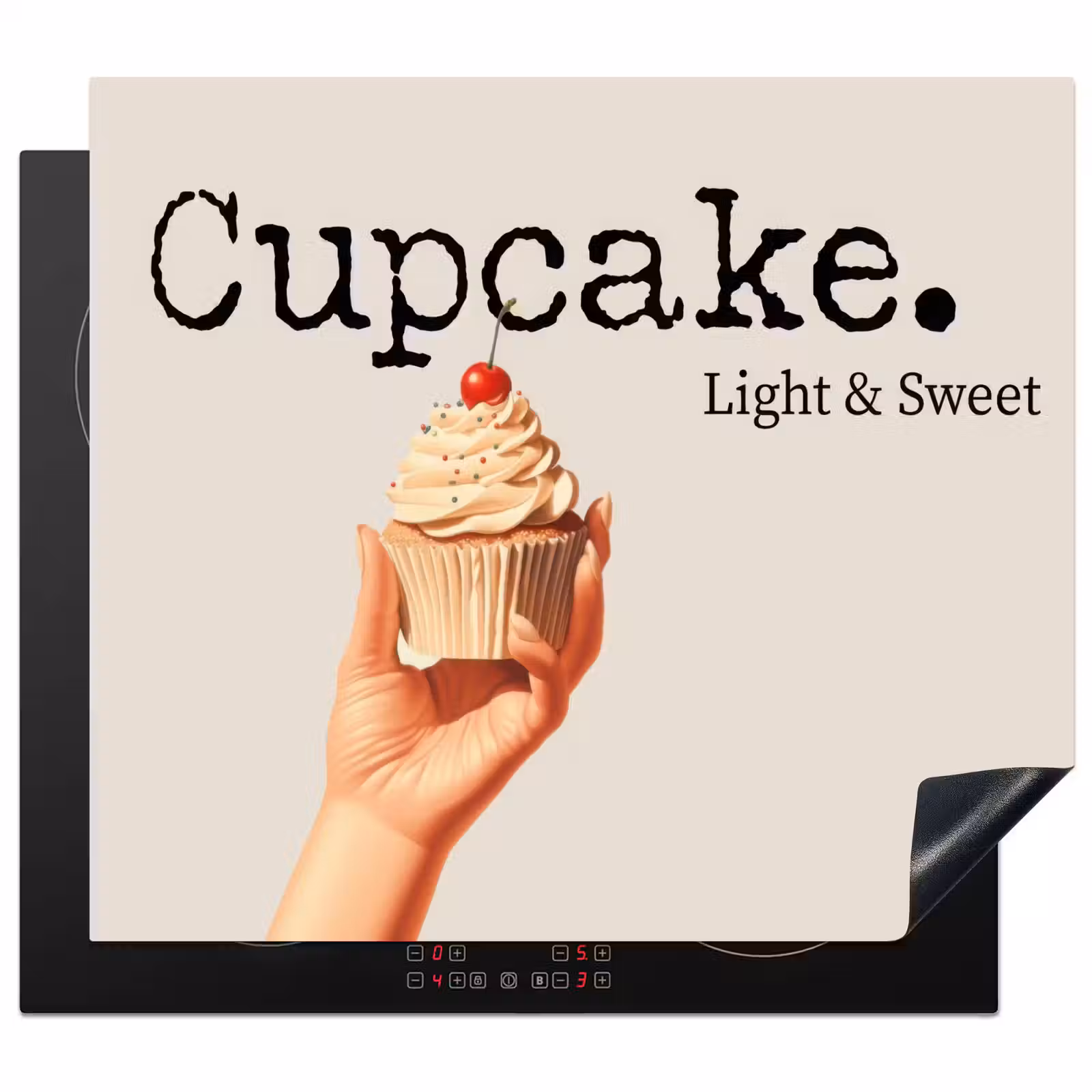Protezione piano induzione - Cupcake - Dolce - Ciliegia — 1