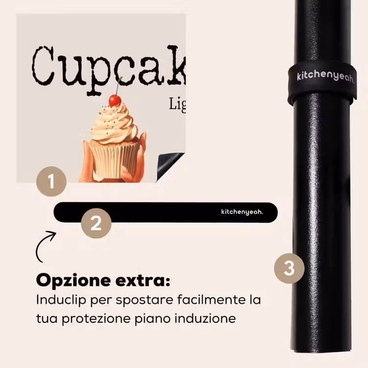 Protezione piano induzione - Cupcake - Dolce - Ciliegia — 8