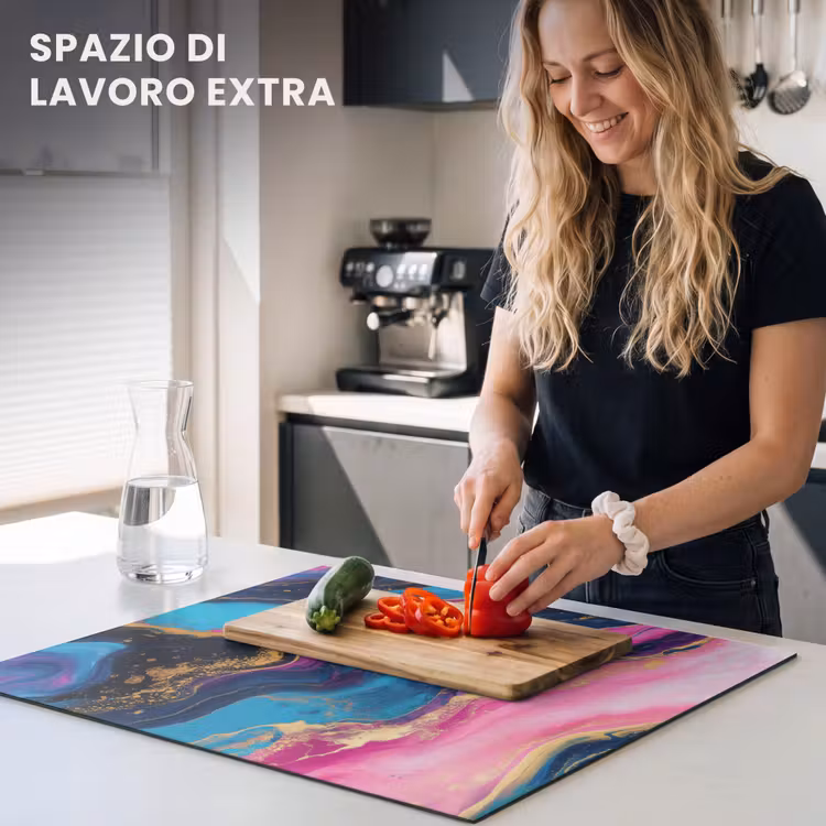 Protezione piano induzione - Marmo - Moderno - Oro — 5