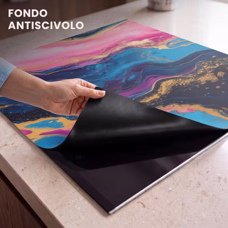 Protezione piano induzione - Marmo - Moderno - Oro — 6