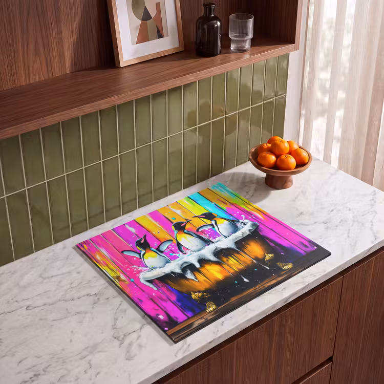 Protezione piano induzione - Pinguini - Vasca da bagno - Colorato - Schiuma — 4