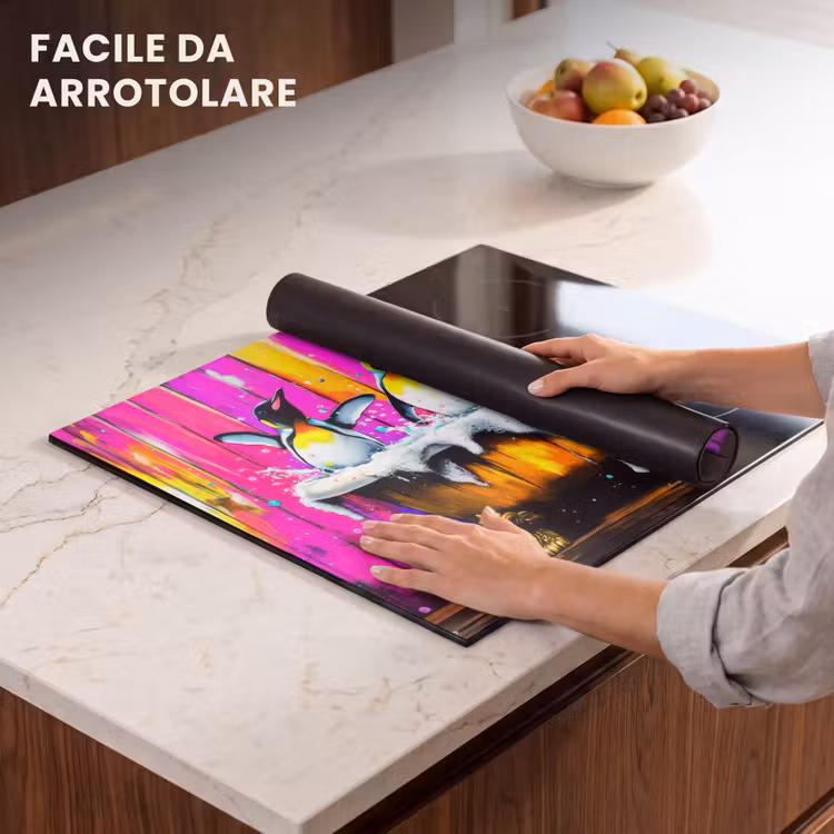 Protezione piano induzione - Pinguini - Vasca da bagno - Colorato - Schiuma — 7