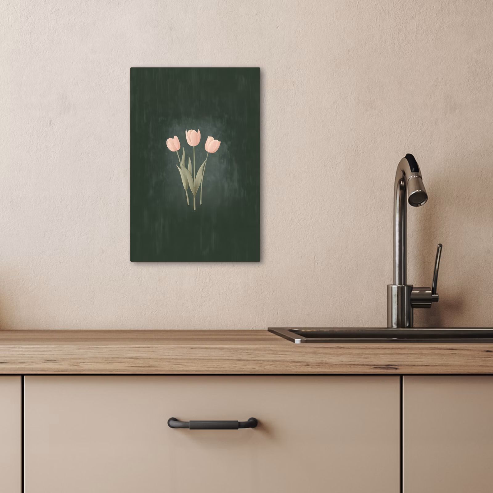 Dipinti su tela - Tulipani - Amore - Verde scuro — 1