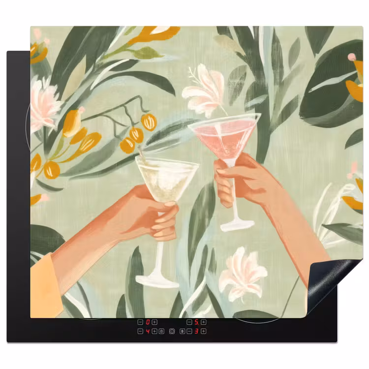 Protezione piano induzione - Bicchieri - Cheers - Verde — 1