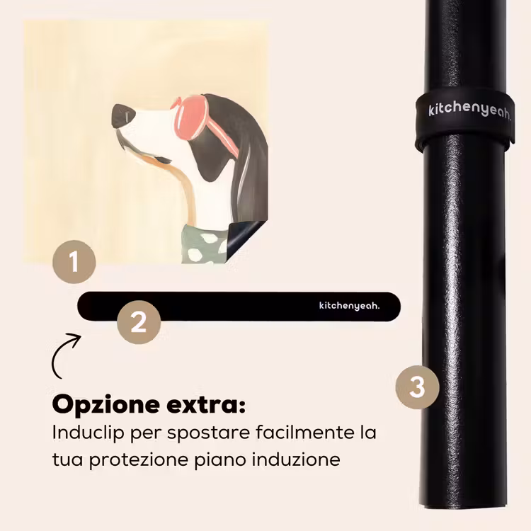 Protezione piano induzione - Cane - Occhiali da sole - Sciarpa — 8