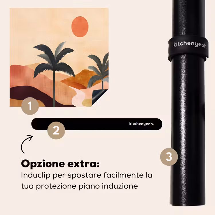 Protezione piano induzione - Colline - Palme - Astratto — 8