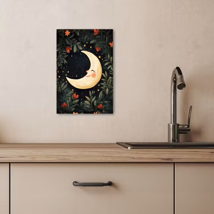 Dipinti su tela - Luna - Fiori - Cielo notturno — 2