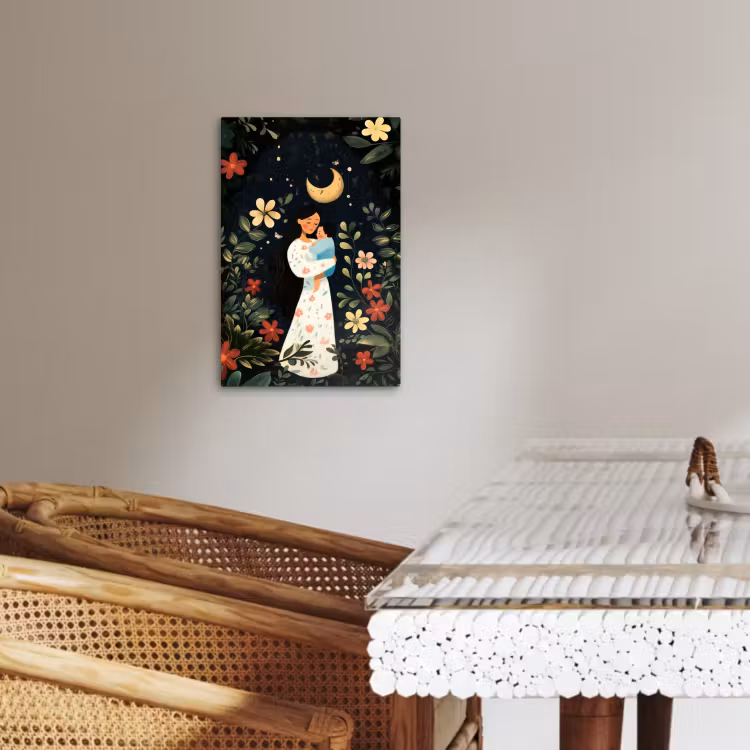 Dipinti su tela - Madre - Bambino - Colorato - Fiori — 2