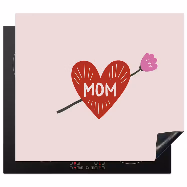 Protezione piano induzione - Cuore - Rosso - Fiore - Madre — 1