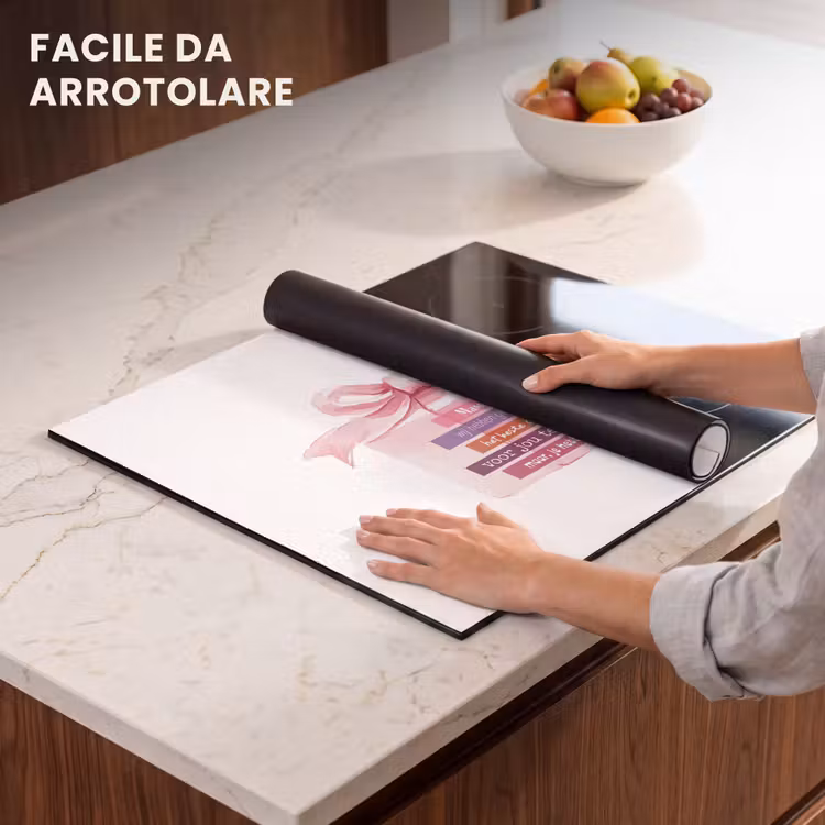 Protezione piano induzione - Regalo - Fiocco - Testo - Rosa — 7