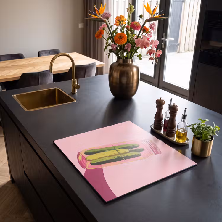 Protezione piano induzione - Cetriolini - Vaso - Ombra - Rosa — 2