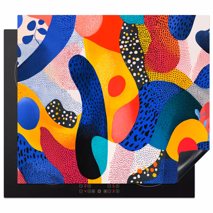 Protezione piano induzione - Forme - Astratte - Puntini - Blu — 1