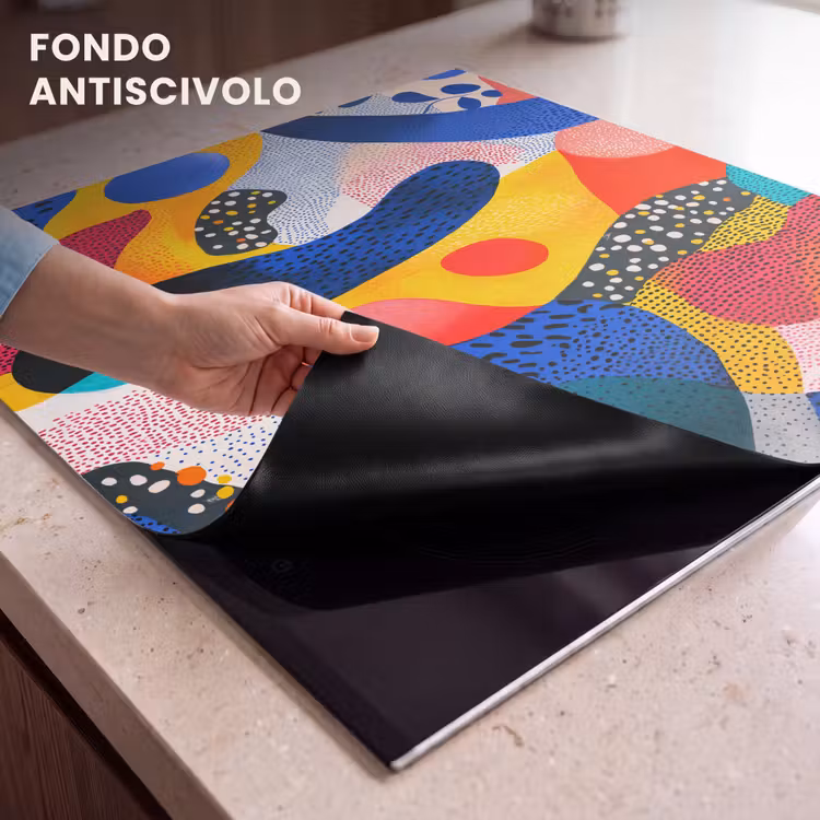 Protezione piano induzione - Forme - Astratte - Puntini - Blu — 6
