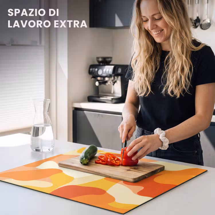 Protezione piano induzione - Astratto - Forme - Arancione — 5
