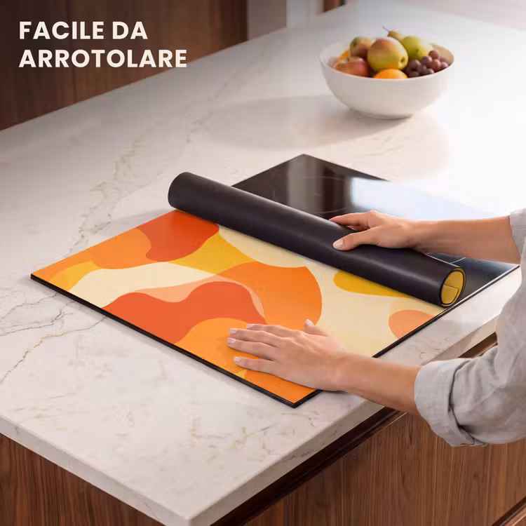 Protezione piano induzione - Astratto - Forme - Arancione — 7