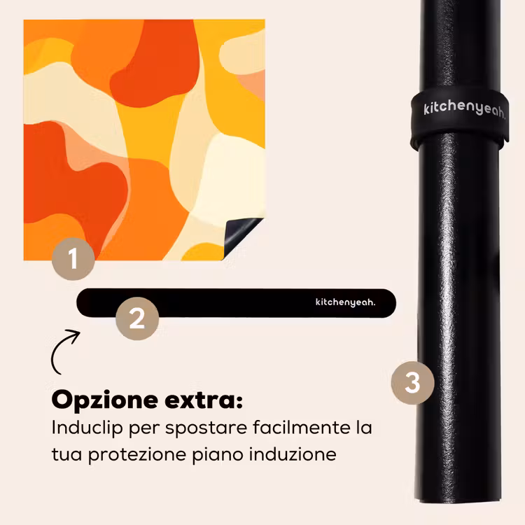 Protezione piano induzione - Astratto - Forme - Arancione — 8