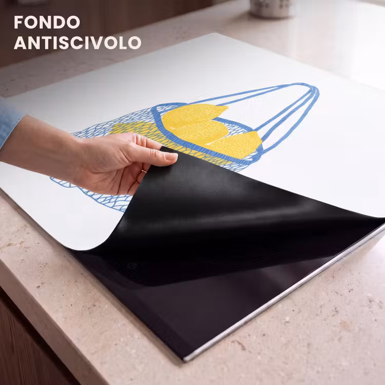 Protezione piano induzione - Borsa - Blu - Limoni - Illustrazione — 6