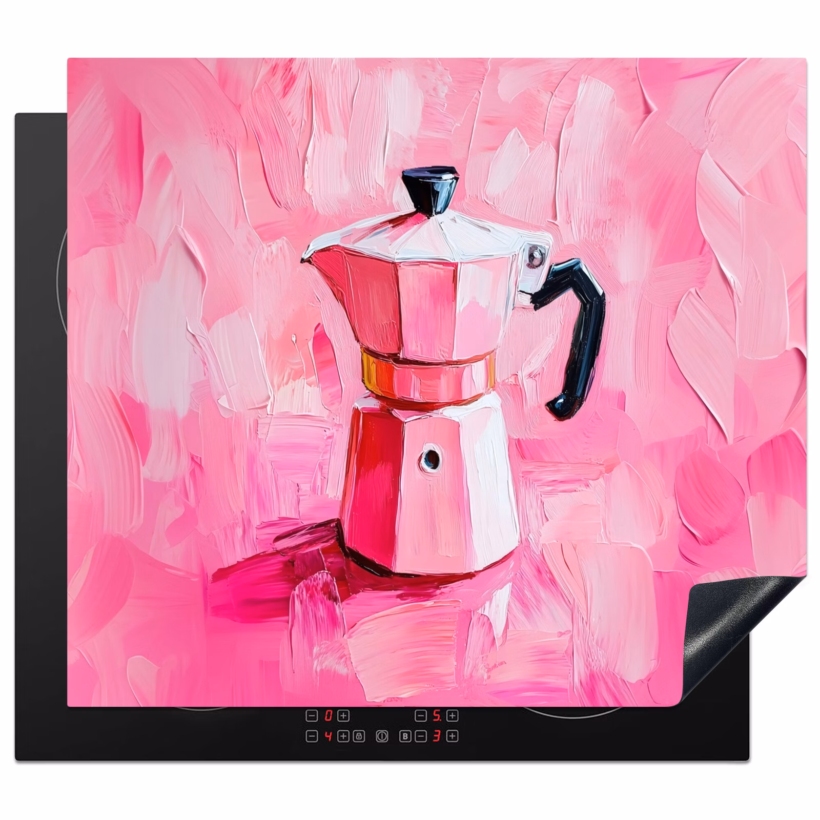 Protezione piano induzione - Rosa - Vernice - Caffè — 1