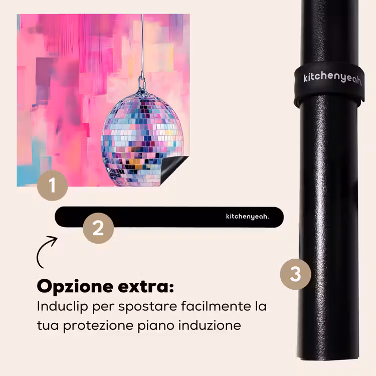 Protezione piano induzione - Discoball - Rosa - Vernice — 8