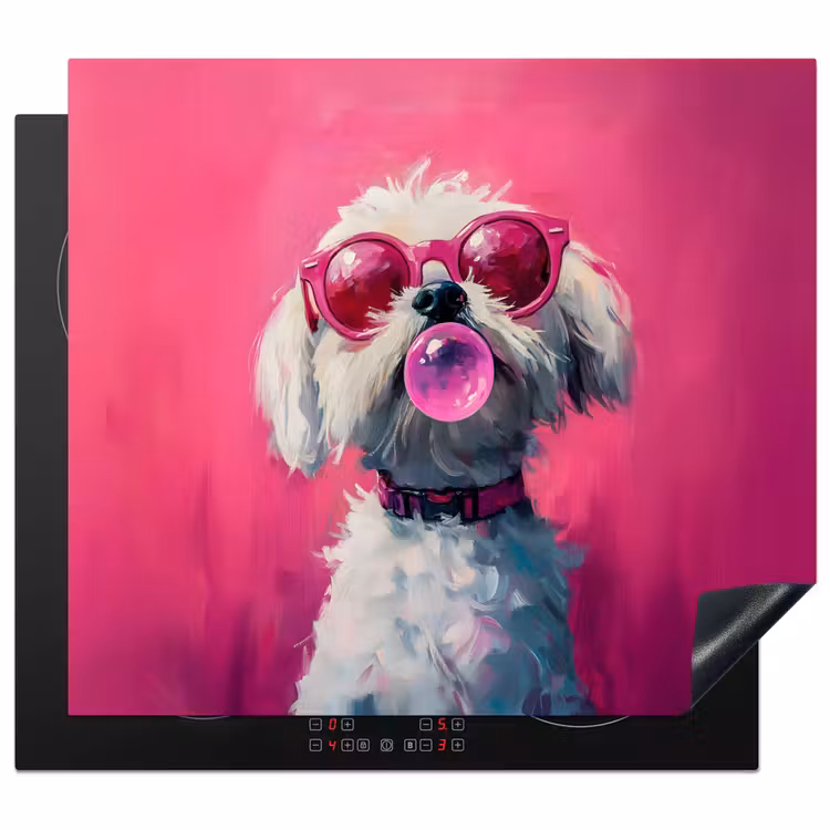 Protezione piano induzione - Rosa - Cane - Bolla — 1