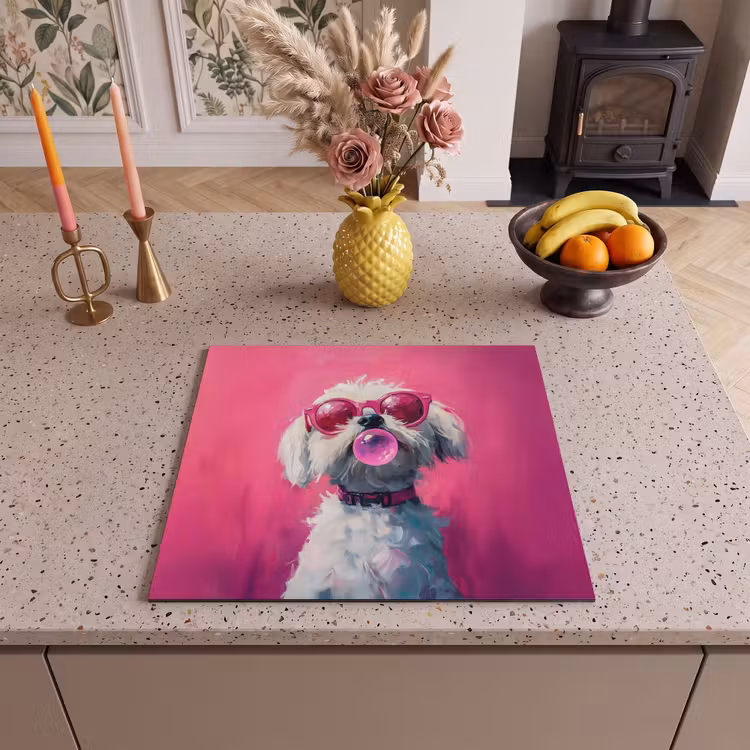 Protezione piano induzione - Rosa - Cane - Bolla — 3