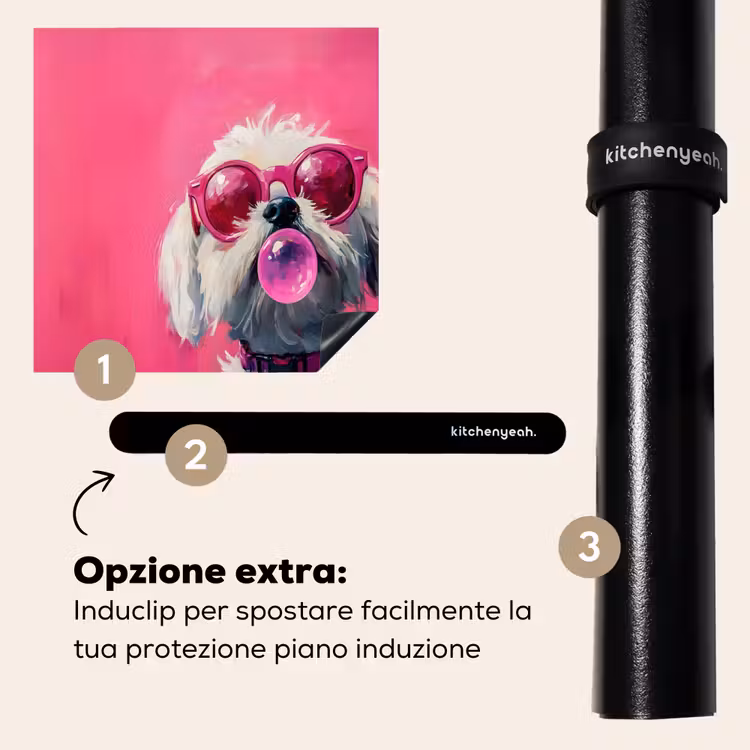 Protezione piano induzione - Rosa - Cane - Bolla — 8