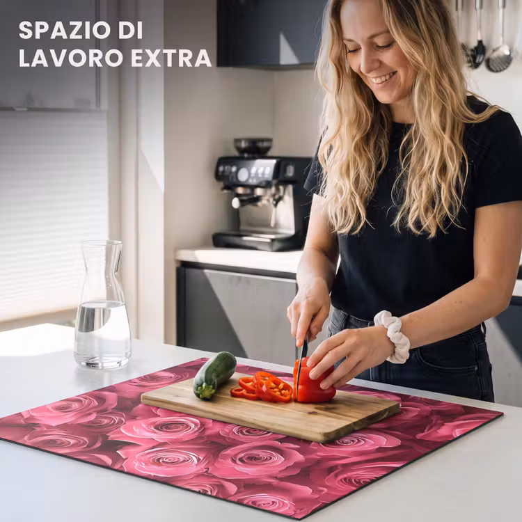 Protezione piano induzione - Rose - Rosa - Fiore — 5