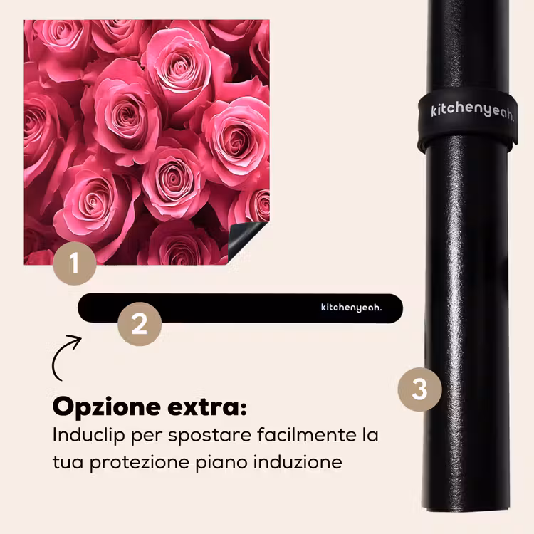 Protezione piano induzione - Rose - Rosa - Fiore — 8