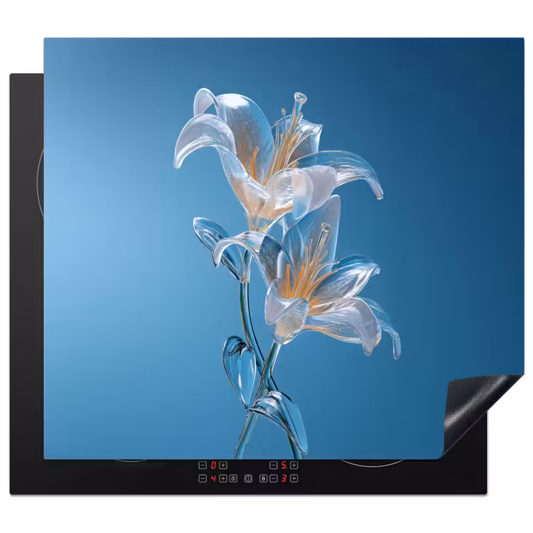 Protezione piano induzione - Gigli - Blu - Bicchieri — 1