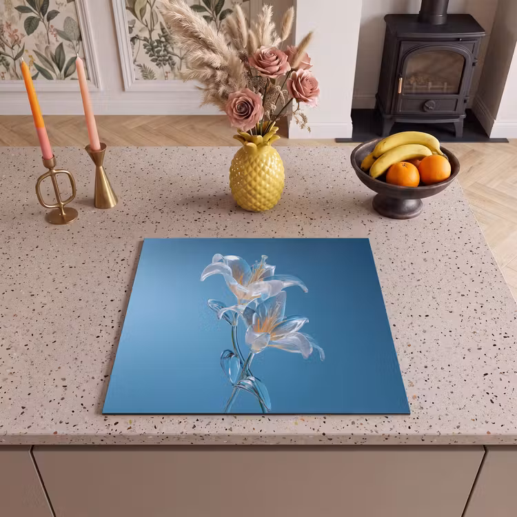 Protezione piano induzione - Gigli - Blu - Bicchieri — 3
