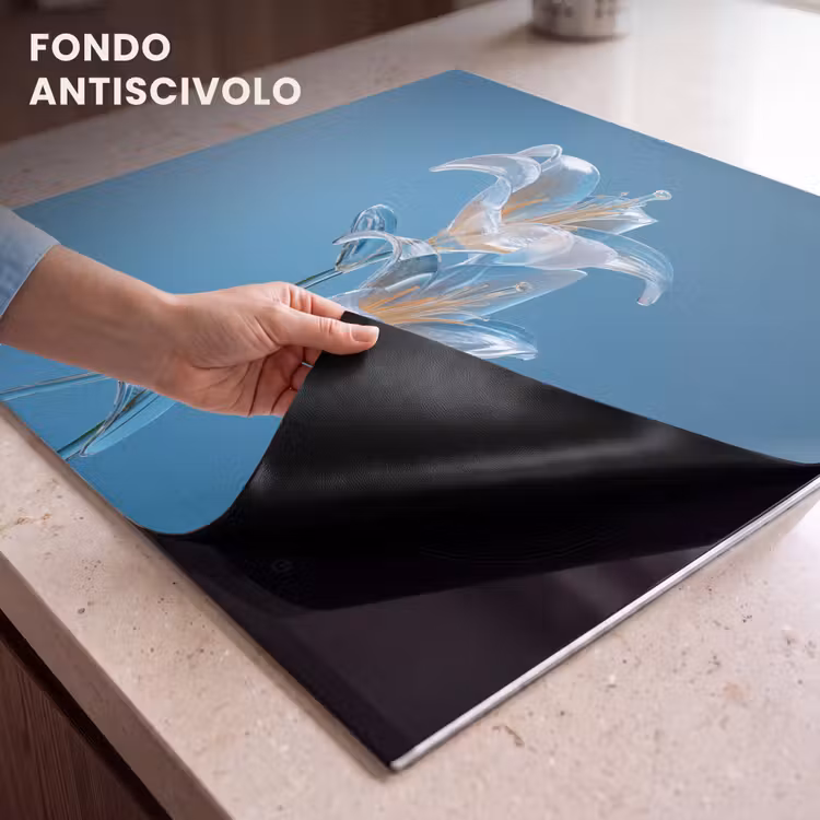 Protezione piano induzione - Gigli - Blu - Bicchieri — 6
