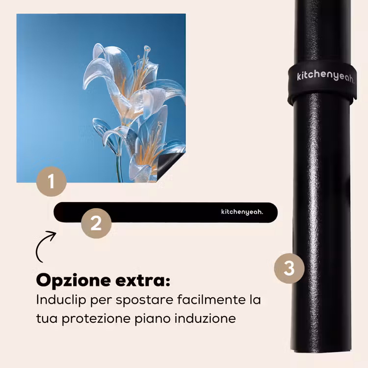 Protezione piano induzione - Gigli - Blu - Bicchieri — 8