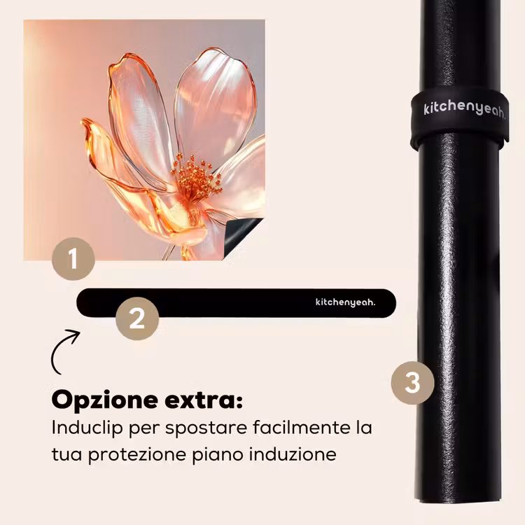 Protezione piano induzione - Occhiali - Fiore - Rosa — 8