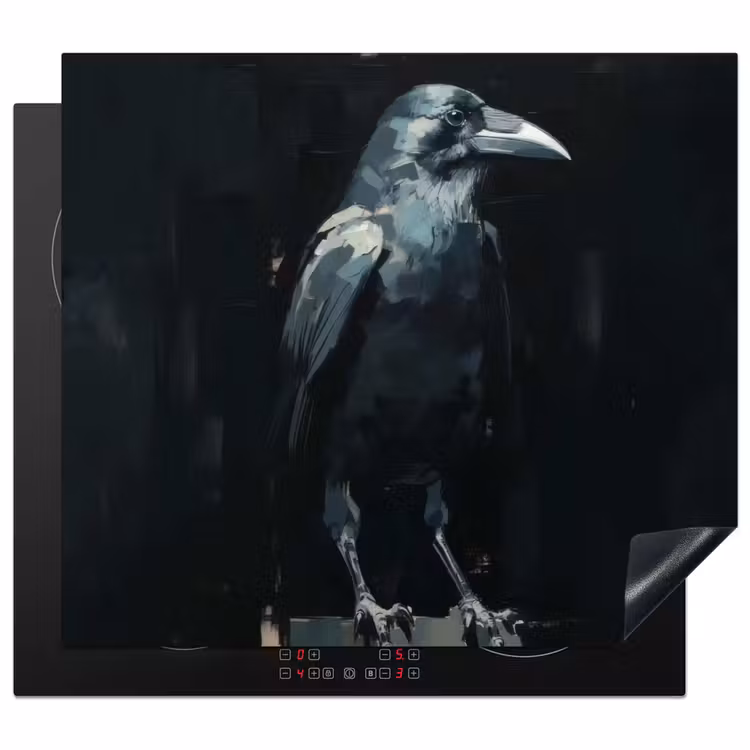 Protezione piano induzione - Raven - Uccelli - Nero — 1