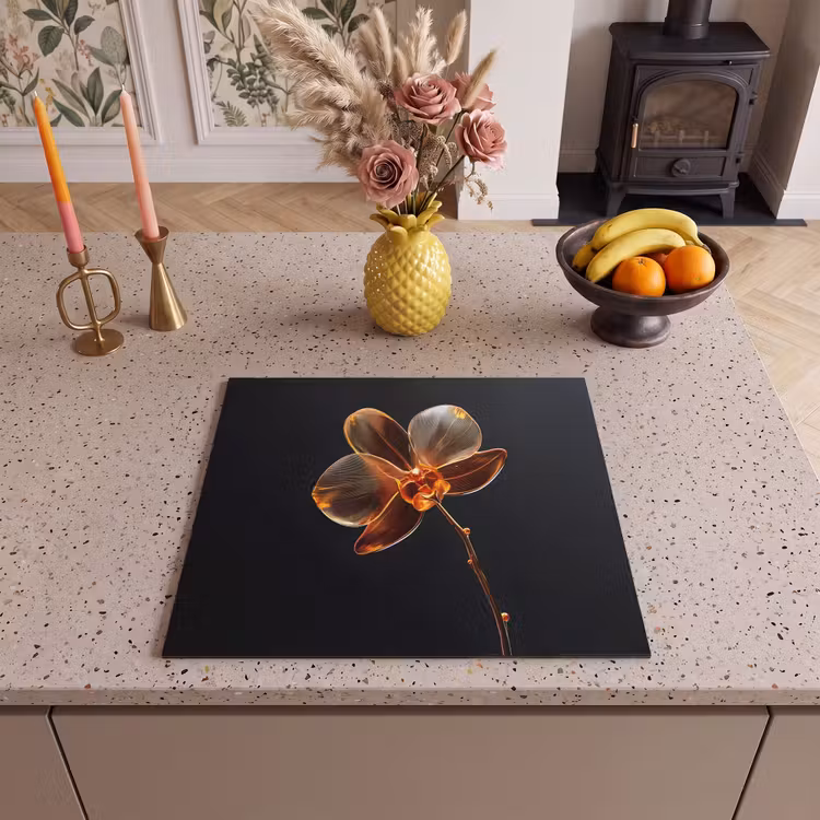 Protezione piano induzione - Orchidea - Trasparente - Fiore — 3