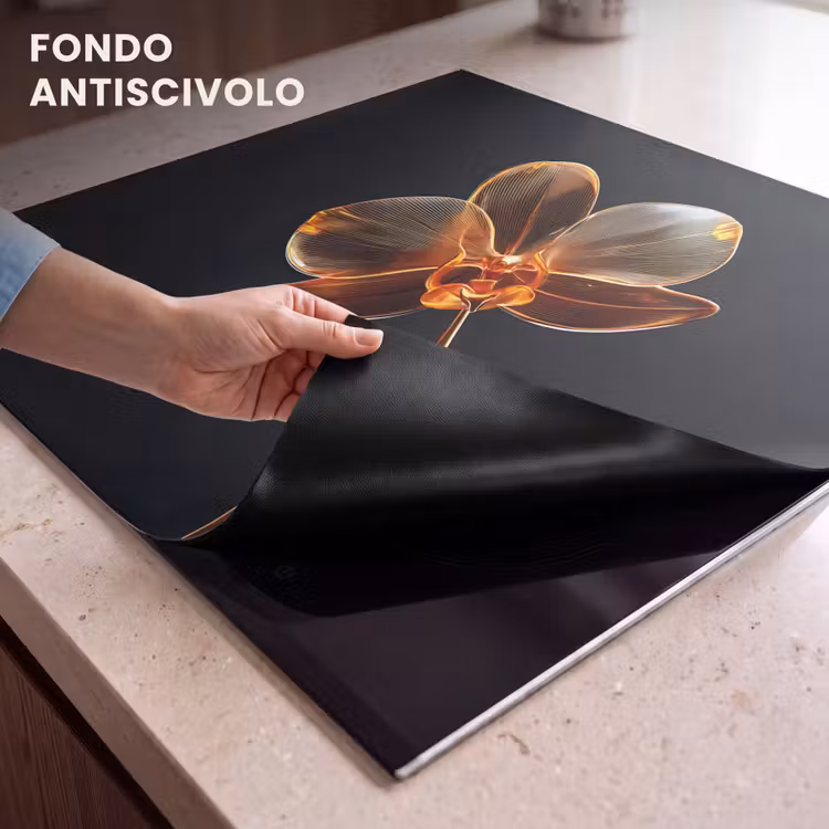 Protezione piano induzione - Orchidea - Trasparente - Fiore — 6